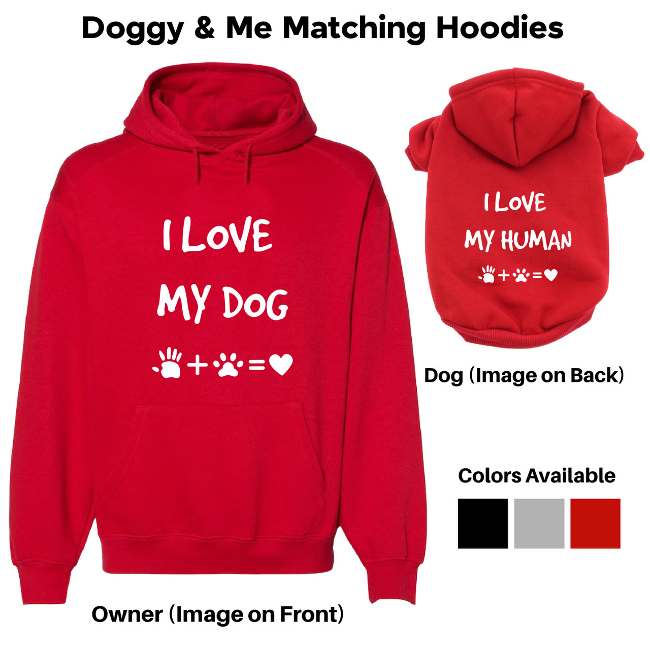 Love Me Dog Hoodie - Red