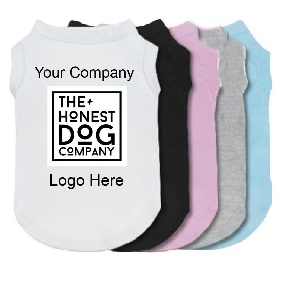 Custom Company Logo Dog Shirt exclusive at TheHonestDog
