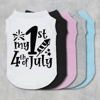 My 1st 4th Of July dog shirt, dog tee, dog clothes, dog boutique, small dog clothes, small dog tee, 4th of July dog shirt, America, first-The Honest Dog-TheHonestDog