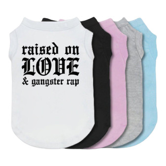 Raised On Love & Gangster Rap Dog Shirt-Dog Shirt-TheHonestDog