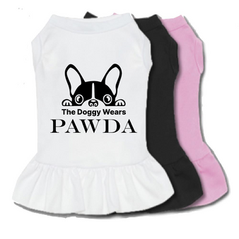 The Doggy Wears Pawda Designer Dog Dress