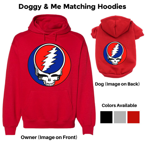 Grateful Dead Matching Human Hoodie-Dog Hoodie-TheHonestDog