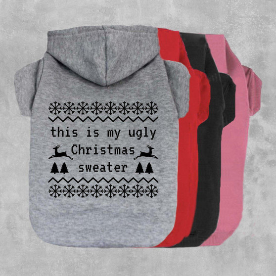 This Is My Ugly Christmas Sweater Dog Hoodie-The Honest Dog-TheHonestDog