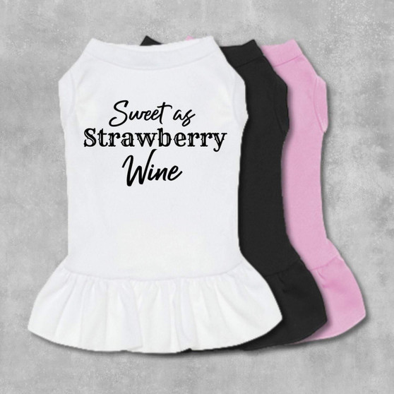 Sweet As Strawberry Wine Dog Dress-The Honest Dog-TheHonestDog