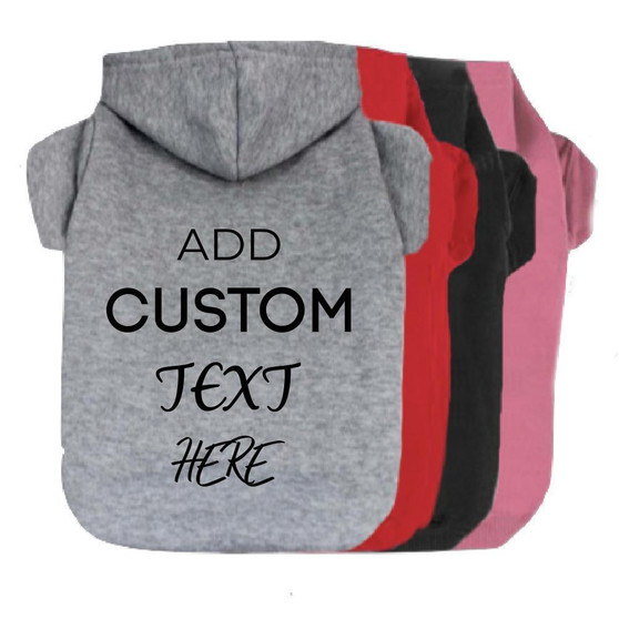Custom One Color Text or Graphic Dog Hoodie-The Honest Dog-TheHonestDog
