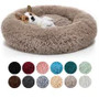 Long Plush Round Pet Bed-Dog Bed-TheHonestDog