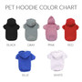 The Honest Dog Hoodie Color Chart