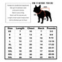The Honest Dog Pet Hoodie Size Chart