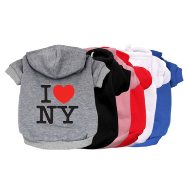 Clothing I Love NY Gray Hooded Sweatshirt