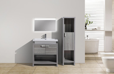 High Gloss Grey Bathroom Rispa