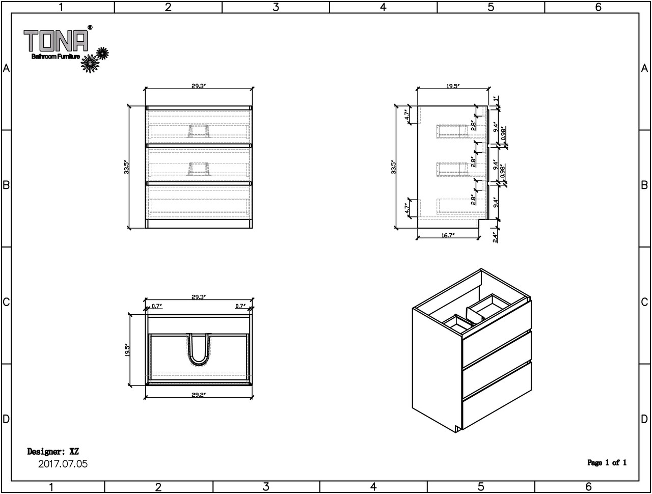 Grey Oak Modern Bathroom Vanity