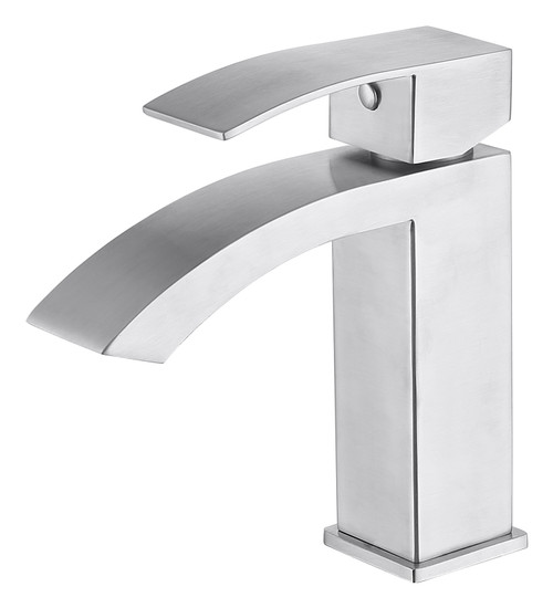 MODERN CURVE SINGLE HOLE FAUCET IN BRUSH NICKEL\MP002L