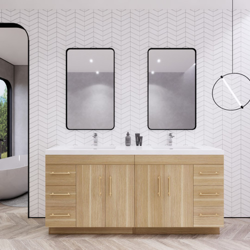 ELSA 72"  FREESTANDING VANITY WITH REINFORCED ACRYLIC SINK