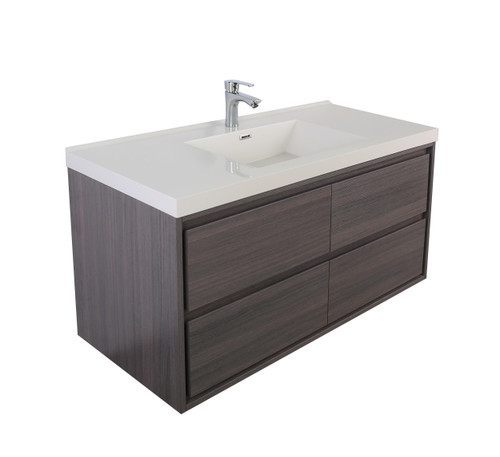 Molly 60 Single Sink Teak Oak Wall Mounted Modern Vanity Bathroom Vanities Wholesale Inc 9431