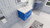 T&T 30 Inch Wall Mounted Vanity with Reinforced Acrylic Sink High Gloss Blue