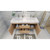 MOENO 60" DOUBLE SINK NEW ENGLAND OAK WALL MOUNTED MODERN BATHROOM VANITY WITH REEINFORCED ACRYLIC SINK