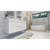 MOENO 60" DOUBLE SINK HIGH GLOSS WHITE WALL MOUNTED MODERN BATHROOM VANITY WITH REEINFORCED ACRYLIC SINK