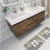 MOENO 60" DOUBLE SINK ROSE WOOD WALL MOUNTED MODERN BATHROOM VANITY WITH REEINFORCED ACRYLIC SINK