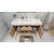 MOENO 60" SINGLE SINK NEW ENGLAND OAK WALL MOUNTED MODERN BATHROOM VANITY WITH REEINFORCED ACRYLIC SINK