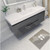 MOENO 60" SINGLE SINK HIGH GLOSS GREY WALL MOUNTED MODERN BATHROOM VANITY WITH REEINFORCED ACRYLIC SINK