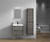 SLIM 24" SMOKE OAK WALL MOUNTED VANITY WITH REINFORCED ACRYLIC SINK