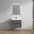 SLIM 30" SMOKE OAK WALL MOUNTED VANITY WITH REINFORCED ACRYLIC SINK