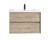 SLIM 36"Light  WHITE OAK WALL MOUNTED VANITY WITH REINFORCED ACRYLIC SINK