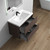 SLIM 36" RED OAK WALL MOUNTED VANITY WITH REINFORCED ACRYLIC SINK