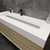 MAX 60" Single Sink Coffee Wood Wall Mounted Bath Vanity with 16 Acrylic Sink