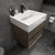 MAX 24" Hard Wood  Wall Mounted Bath Vanity with 16 Acrylic Sink