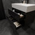 MAX 30" Gloss Black  Wall Mounted Bath Vanity with 16 Acrylic Sink