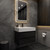 MAX 30" Gloss Black  Wall Mounted Bath Vanity with 16 Acrylic Sink