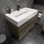 MAX 36" Hard  Wood Wall Mounted Bath Vanity with 16 Acrylic Sink