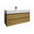 MAX 48" Teak Wood Wall Mounted Bath Vanity with 16 Acrylic Sink