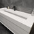 MAX 60" Single Sink Gloss White Wall Mounted Bath Vanity with 16 Acrylic Sink