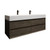 MAX 60" Double Sink Hard  Wood Wall Mounted Bath Vanity with 16 Acrylic Sink