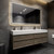 MAX 72" Double Sink Hard Wood Wall Mounted Bath Vanity with 16 Acrylic Sink