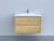 Molly 36" Golden Oak  White Wall Mounted Modern Vanity