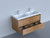 Molly 48" Double Sink Honey Maple  Wall Mounted Modern Vanity