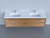 Molly 84" Double Sink Honey Maple  Wall Mounted Modern Vanity