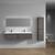 BTO18 72" Wall Mounted Modern Bathroom Vanity--Double Sink