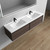 BTO18 72" Wall Mounted Modern Bathroom Vanity--Double Sink