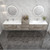 BTO 116" DOUBLE SINK WALL MOUNTED BATH VANITY WITH REINFORCED ACRYLIC SINK