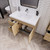 ELSA 36" WALL MOUNTED BATH VANITY WITH REINFORCED ACRYLIC SINK (LEFT SIDE DRAWERS)