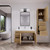 ELSA 42" WALL MOUNTED BATH VANITY WITH REINFORCED ACRYLIC SINK (LEFT SIDE DRAWERS)