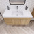 ELSA 42" WALL MOUNTED BATH VANITY WITH REINFORCED ACRYLIC SINK (LEFT SIDE DRAWERS)
