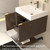 Stella 24" Fluted Floating Bathroom Vanity with Reinforced Acrylic Sink