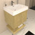 Stella 24" Fluted Floating Bathroom Vanity with Reinforced Acrylic Sink