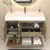 Stella 42" Fluted Floating Bathroom Vanity with Reinforced Acrylic Sink (Left Side)