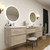 SLIM 72" Floating Vanity & Makeup Table Set (24+24+24)